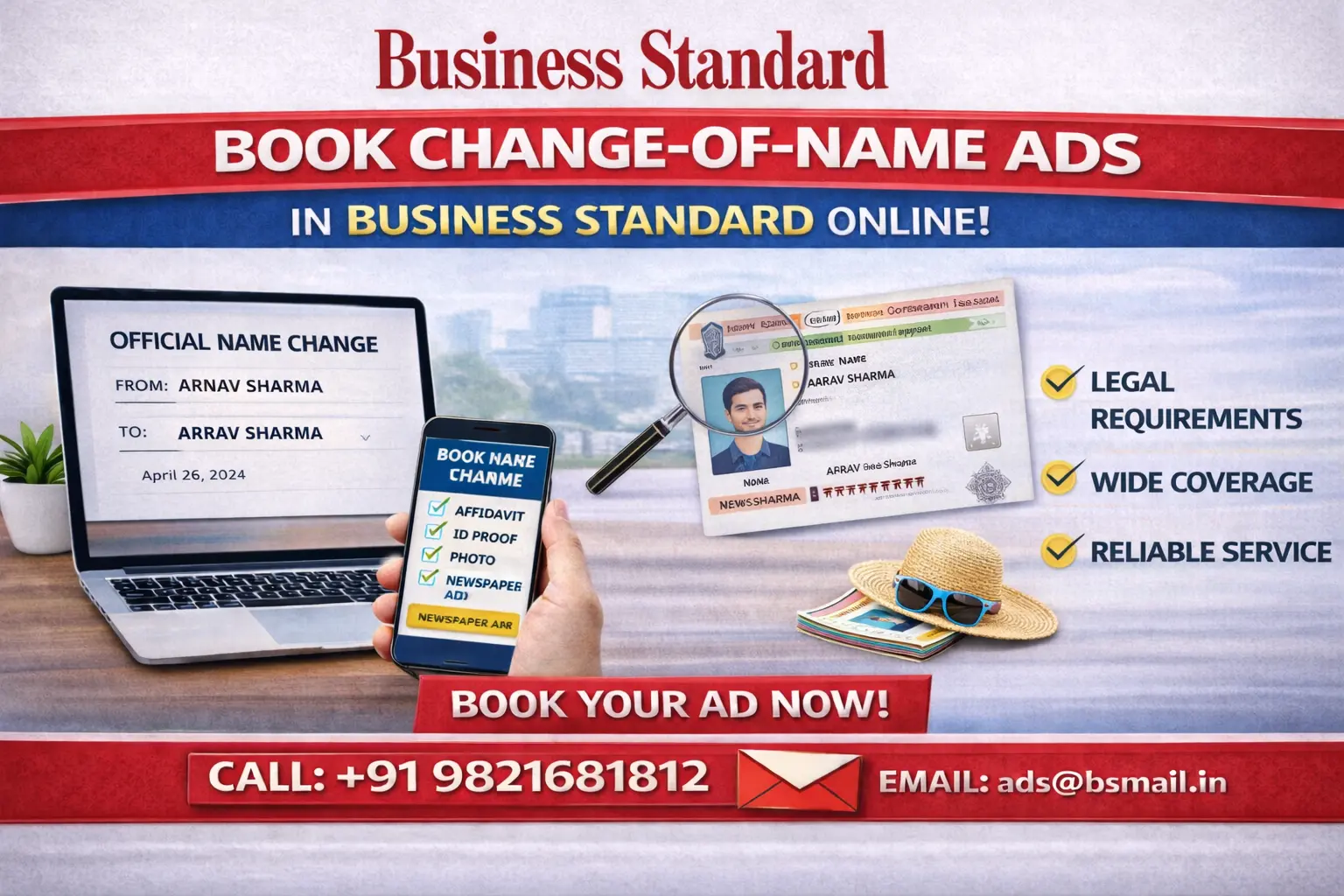 Book Public Notice Ads in Business Standard Newspaper Online